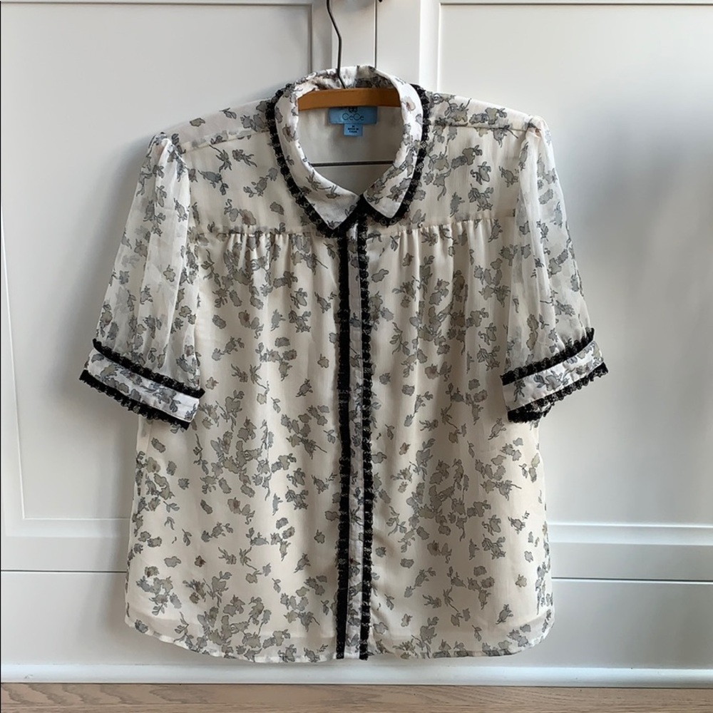 CeCe Floral Blouse from Nordstroms Sz M